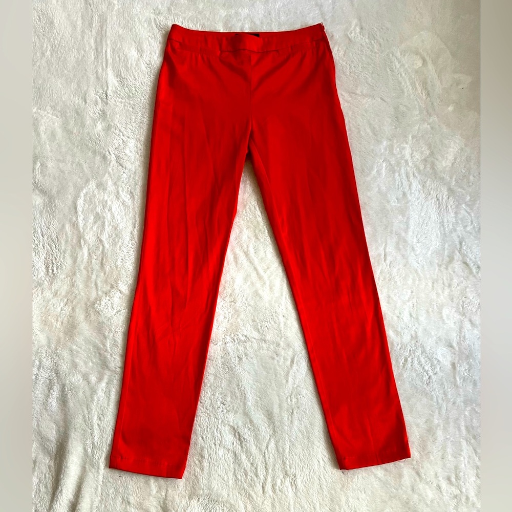 ⚡️H&M Conscious Collection EUC Red Satiny Slim Skinny Dress Work Trouser Pant